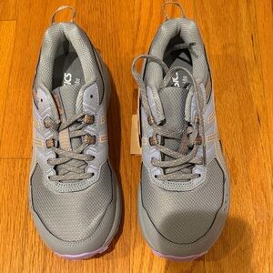 ASICS Women's Gray and Purple Athletic Shoes